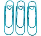 30 clips de metal para bolígrafos, de acero inoxidable, multifunción, portátiles, de metal, para cuadernos, marcapáginas, recibos (azul)