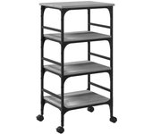 Carrito de cocina madera ingeniería gris sonoma 45x35x89,5 cm