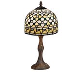 Lámpara sobremesa tiffany base ondulada serie queen d-20cm