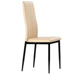 Pack 4 sillas comedor - modelo polar - polipiel capuchino - estructura metal negra