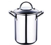 Cacerola con tapa de cristal bergner 4,2 l acero inoxidable plateado (16 x 21 cm)