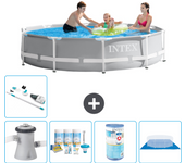 Paquete de piscina - intex - alrededor - 305x305x76 cm + accesorios a2044