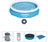 Paquete de piscina - bestway - alrededor - 305x305x66 cm + accesorios cb52