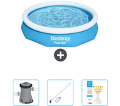 Paquete de piscina - bestway - alrededor - 305x305x66 cm + accesorios cb46