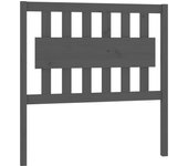 Cabecero de cama madera maciza de pino gris 95,5x4x100 cm