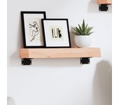Estante de pared madera maciza de roble sin tratar 40x10x6 cm