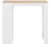 Mesa alta | mesa de bistró de cocina con estantería blanca 110x50x103 cm cfw301120