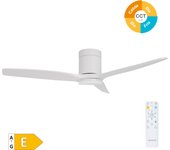 Ventilador techo inteligente dc con luz cct regulable y mando ø132 3 aspas blanco