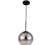 Lámpara colgante con tulipa de cristal color gris ahumado. bombilla e27 (disponible lámpara de 3 luces) ref. 3325-1