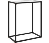 Maison exclusive - mesa consola vidrio templado blanco 60x35x75 cm
