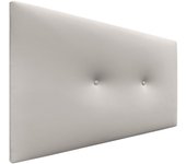 Dhome cabecero de polipiel liso con botones tapizado de alta gama cabezal lujo cama dormitorio moderno acolchado (blanco hueso, 105cm)