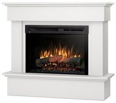 Tormes - chimenea eléctrica independiente con calefacción por suelo radiante led - 26' - blanco mate - 108 x 93 x 33.5