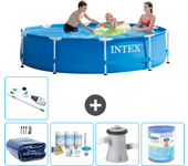 Paquete de piscina - intex - alrededor - 305x305x76 cm + accesorios a1485