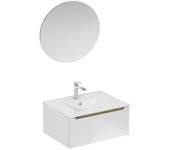 Naturel conjunto de baño con lavabo que incluye grifo lavabo, caño y sifón naturel stilla, blanco brillante (ksetstilla026)