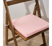 Cojín para asiento acolchado modelo maglia liso rosa 40x40x5 cm