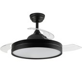Ventilador de techo con luz led orgebozo | mando a distancia | silencioso | 3 aspas retráctiles de 105cm | modo invierno-verano