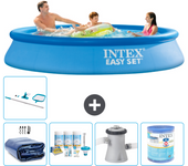 Paquete de piscina - intex - alrededor - 305x305x61 cm + accesorios a452