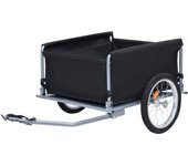 Remolque para bicicletas negro y gris 65 kg cfw92587