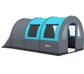 Tienda de campaña outsunny poliéster gris y azul 480x260x200 cm a20-373v00gy
