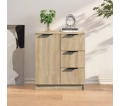 Aparador | aparador de comedor | armario de cocina de madera contrachapada color roble sonoma 60x30x70 cm cfw63968