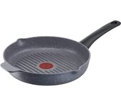 Tefal natural on induction g2801902 - bistecchiera antiaderente, 26 cm, esclusiva, grigio scuro, 26 cm