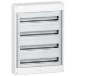 Cofre metálico pragma24 superficie 4 filas con 96 módulos sin puerta - schneider electric