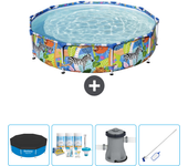 Paquete de piscina - bestway - alrededor - 305x305x66 cm + accesorios cb5