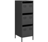 Aparador | aparador de comedor | armario de cocina de acero negro 39x35x103 | 5 cm cfw72721