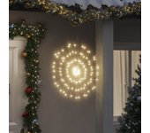 Vidaxl luces de navidad de estrellas 2 uds 140 led blanco cálido 17 cm