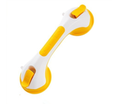 Barra de apoyo para ducha, para baño, 31 cm, asas de seguridad para personas mayores, sin taladros, amarillo
