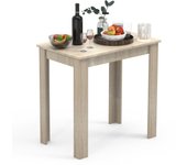 Mesa de comedor de madera mesa de cocina esal 80x50 cm