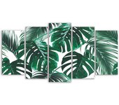 Cuadro tropical hoja, 150x80cm