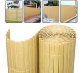 Canisse de pvc, pantalla de jardín, piscinas, valla de pvc resistente a los rayos uv, bambú 90 x 500cm