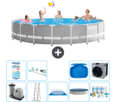 Paquete de piscina - intex - alrededor - 549x549x122 cm + accesorios a2321