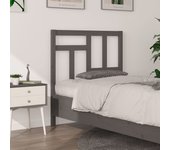 Cabecero de cama，panel de cabecera，decoración de pared madera maciza de pino gris 95,5x4x100 cm cfw36496