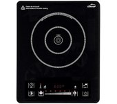 Placa vitrocerámica inducción no encastrable, potencia 2000w, con 8 niveles de potencia, medidas 30x37x4,5cm, color negro
