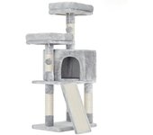 Torre rascadora para gatos 115 cm gris claro 12_0001145