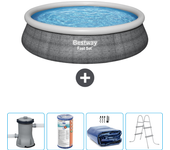 Paquete de piscina - bestway - alrededor - 457x457x84 cm + accesorios cb59