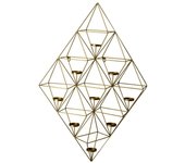 Portavelas metal bronce redondo 1p cmø18-24h29