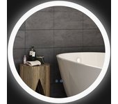 Espejo de baño iluminado ø70 cm, espejo mural con 3 colores de luz, función anti-vaho