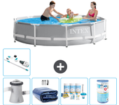 Paquete de piscina - intex - alrededor - 305x305x76 cm + accesorios a1994
