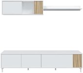 Mueble tv modelo tempo en natur/blanco. 200 cm (ancho) x 47 cm (alto) x 40 cm (fondo)
