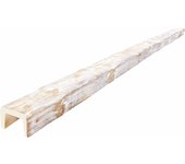 Viga imitación madera 12.5cm de ancho x 8cm de alto x 3m de largo color decape medio decorativa de poliuretano vu0003d-m
