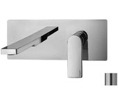 Mezclador monomando de acero inoxidable satinado para lavabo con vaciador colecciã³n nilo de tubico