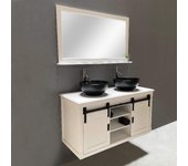 Juego de mueble de baño - authentica - conjunto de muebles - blanco - 123x51x64cm