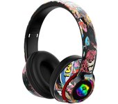 Auriculares con bluetooth, cascos inalambricos con luz rgb, compatible con tarjeta de memoria con micrófono l750 graffiti