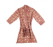 3x kimono rojo con hojas y flores - talla única
