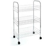 Carrito verdulero quid de metal cocina de 3 alturas con ruedas para frutas