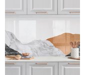 Salpicadero cocina salpicadero cocina adhesivo en pared y azulejos impermeable a prueba de aceite n.1836 gris / plateado 140 x 40 cm