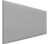 Dhome cabecero de lino natural liso cabezal tapizado cama dormitorio moderno top trending (gris claro, 105cm)